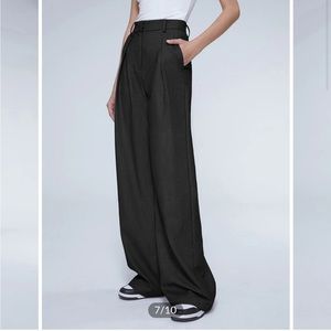 Commense oversized high waisted pleat front trousers
